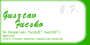 gusztav fucsko business card